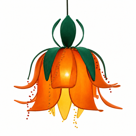 Fabric Leaf Pendant