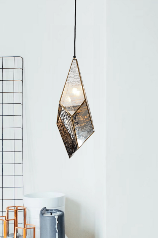 Geometric Crystal Pendant Antique - ILLUMEALighting
