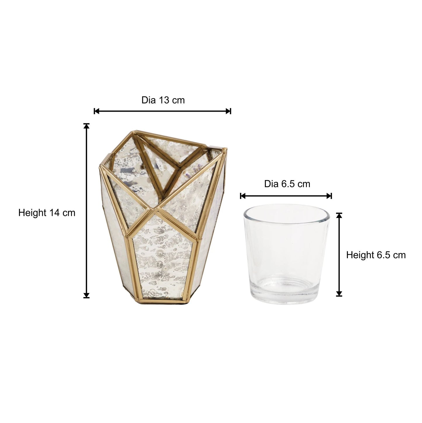 Geometric Tealight Candle Holder Antique - ILLUMEA - ILLUMEATea light