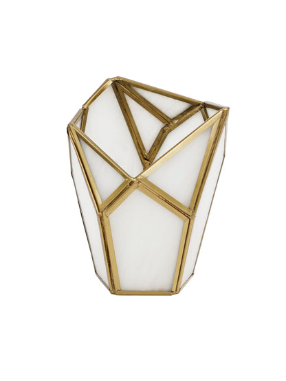 Geometric Tealight Candle Holder white