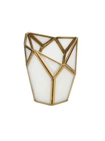Geometric Tealight Candle Holder white