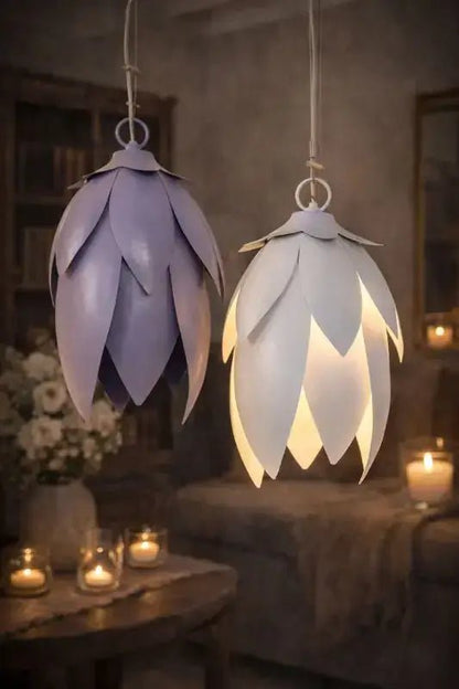 Hammered Leaf Pendant Light