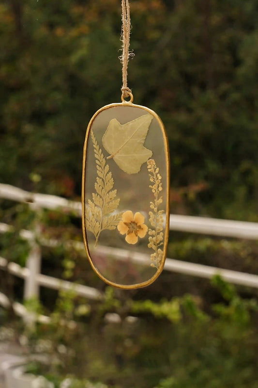 Dried Flower Suncatcher Pendant