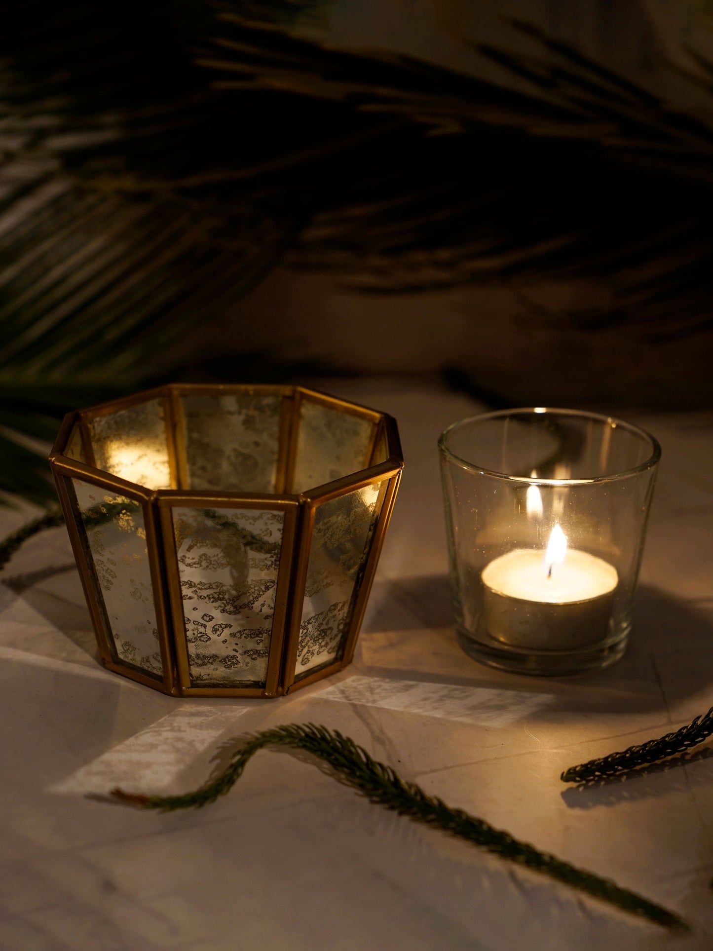 Hexa Linaurea Tealight Candle holder Antique - Small