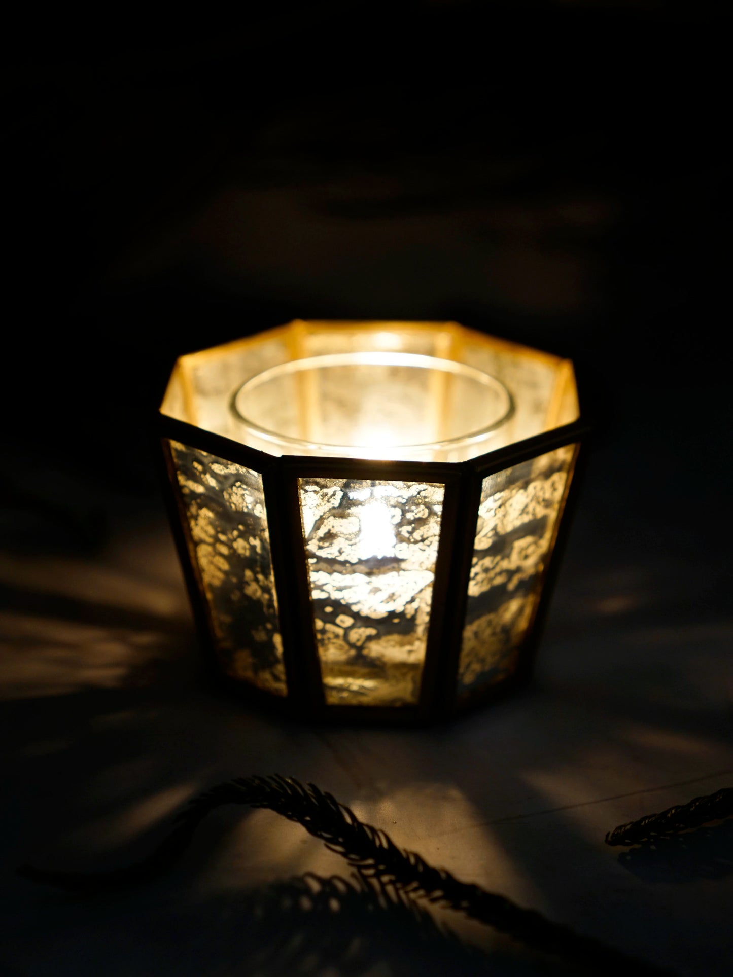 Hexa Linaurea Tealight Candle holder Antique - small