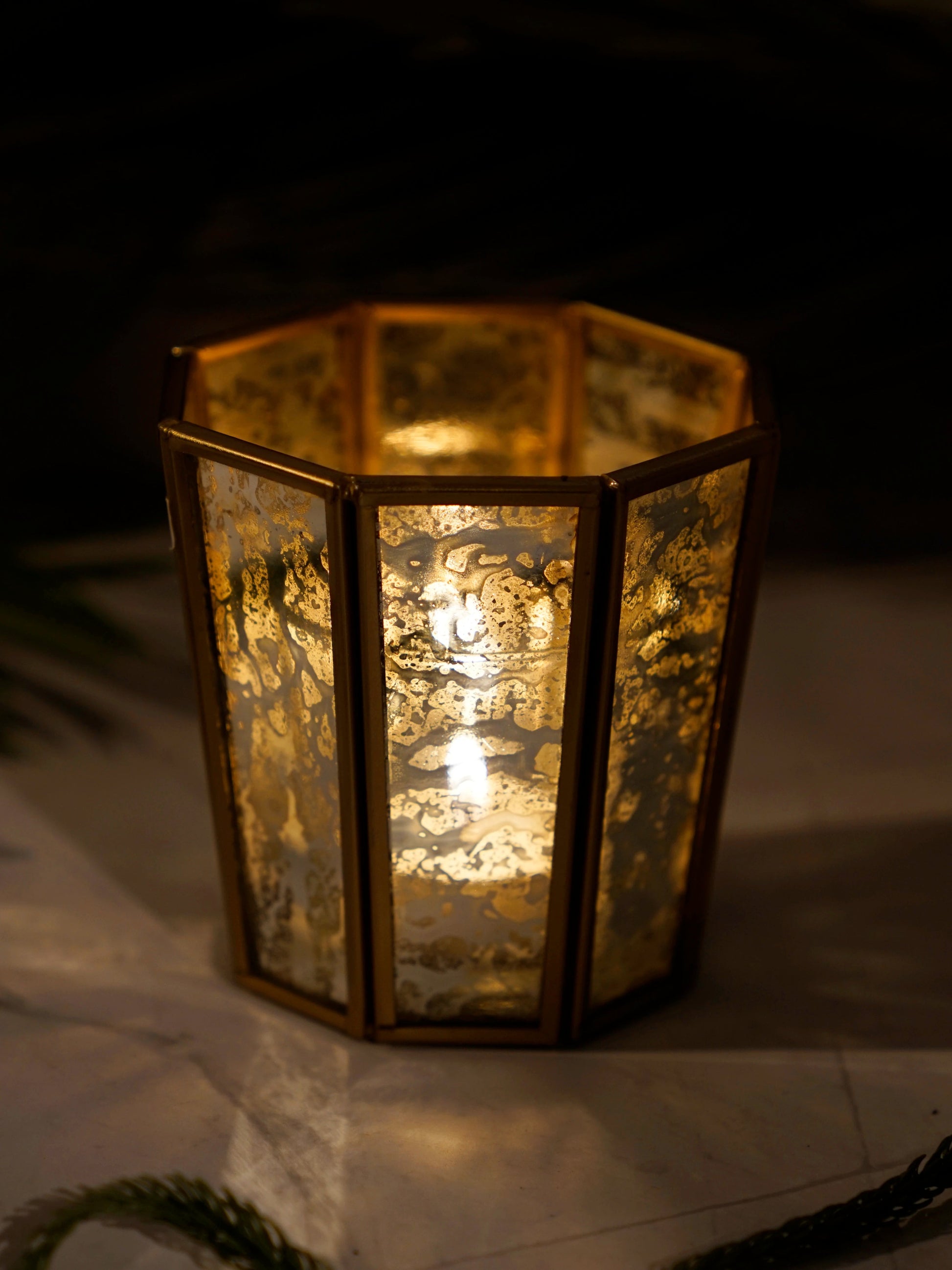 Hexa Linaurea Tealight Candle holder Antique - Small