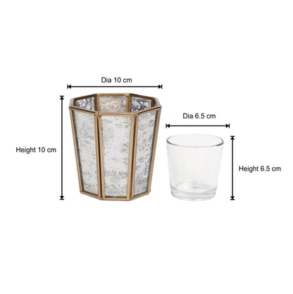 Hexa Linaurea Tealight Candle holder Antique - Small