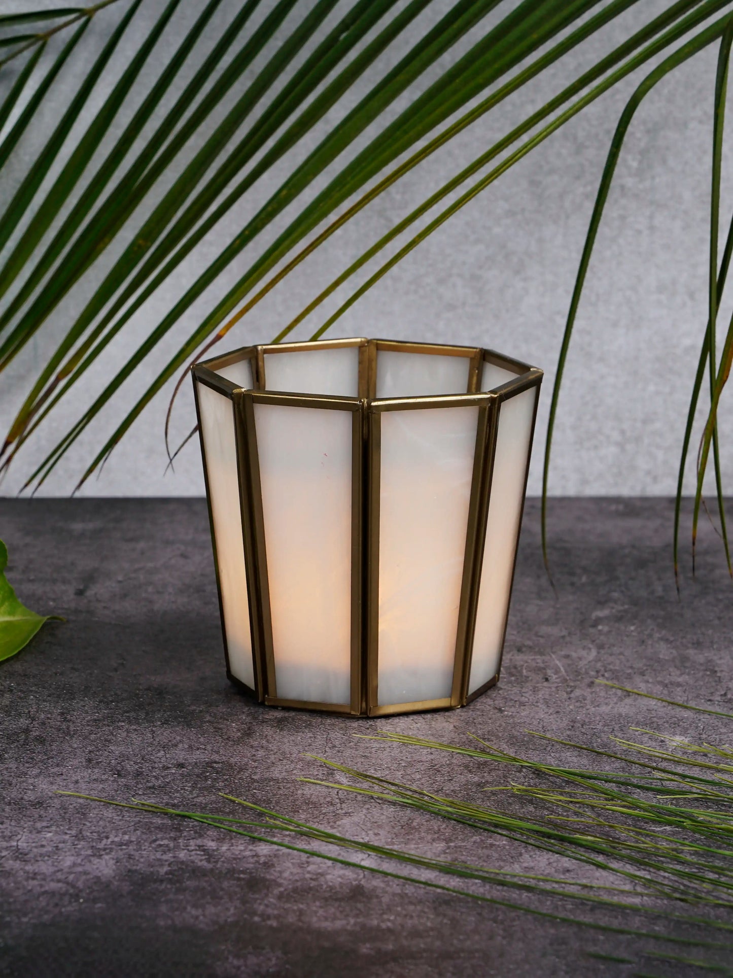 Hexa Linaurea Tealight Candle Holder White - Small