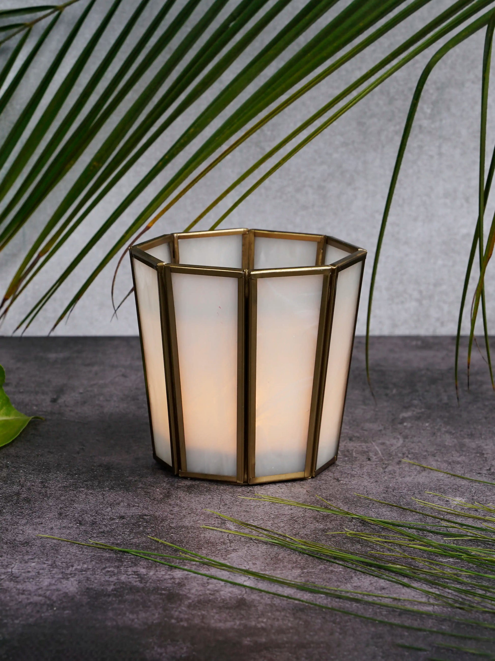 Hexa Linaurea Tealight Candle Holder White - Small