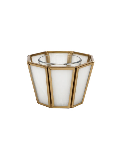 Hexa Linaurea Tealight Candle Holder White - Small