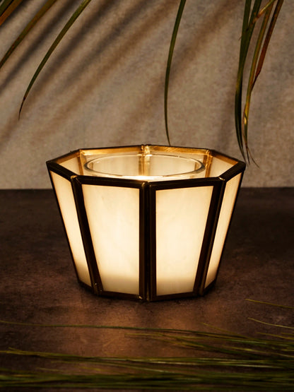 Hexa Linaurea Tealight Candle Holder White - Small