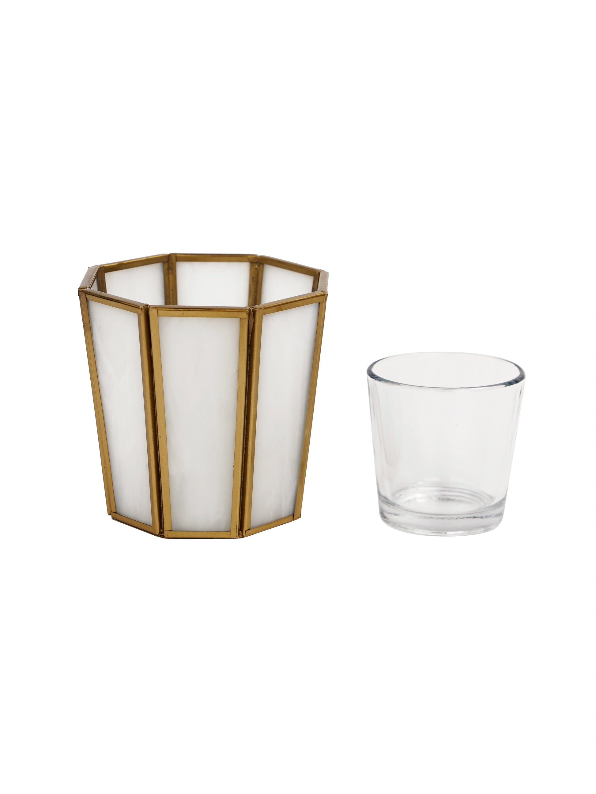 Hexa Linaurea Tealight Candle Holder White - Medium