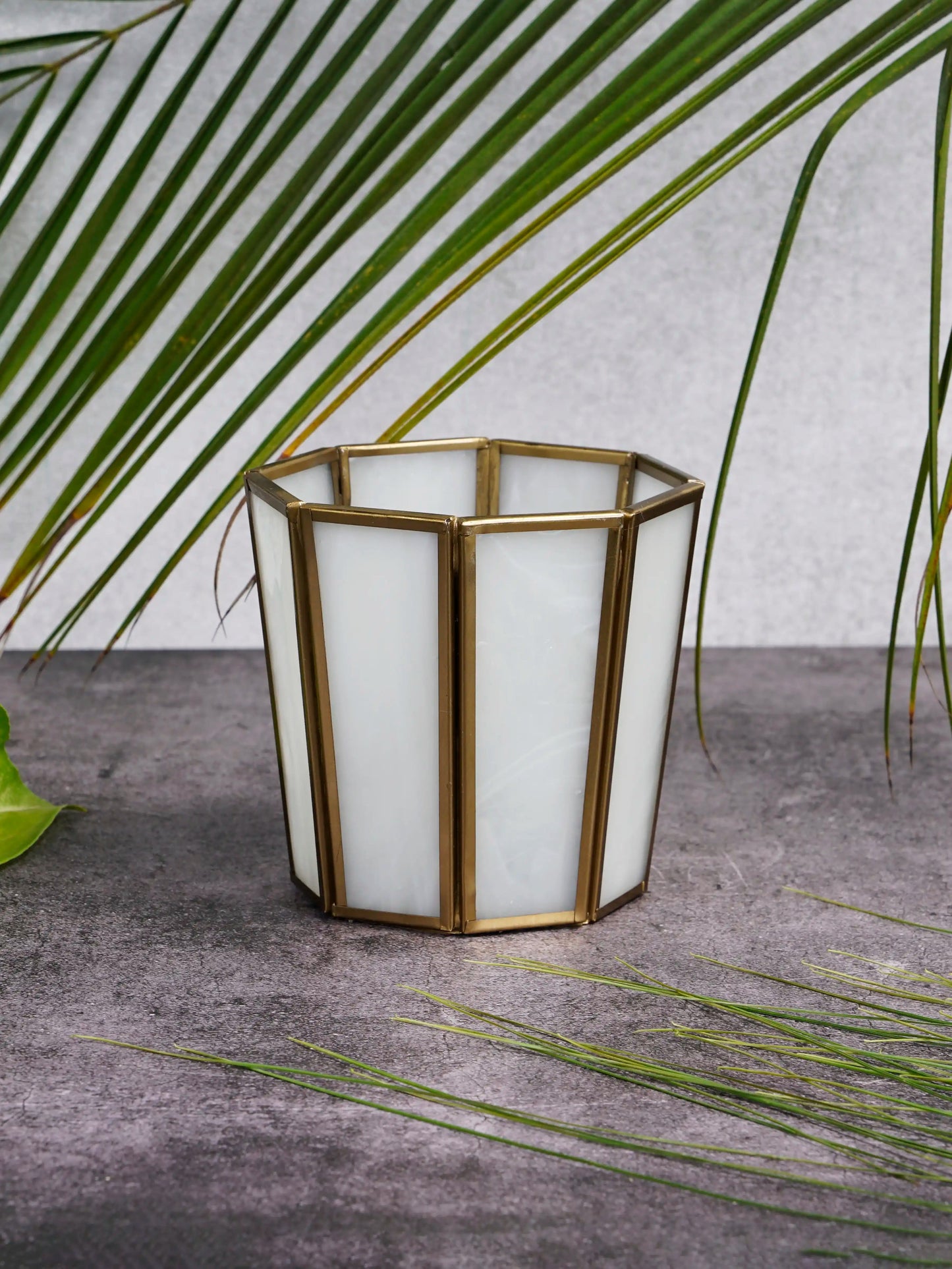 Hexa Linaurea Tealight Candle Holder White - Medium