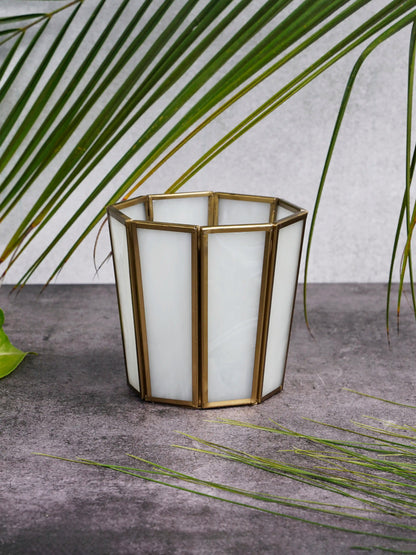 Hexa Linaurea Tealight Candle Holder White - Medium