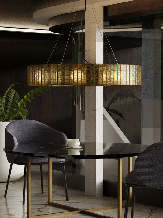 Linear Ring Chandelier Antique