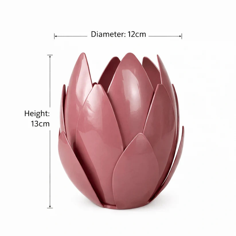 Metal Leaf Tealight Candle