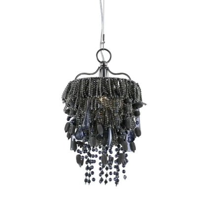 Nora Mini Chandelier with Smoke Grey Beads – ILLUMEA