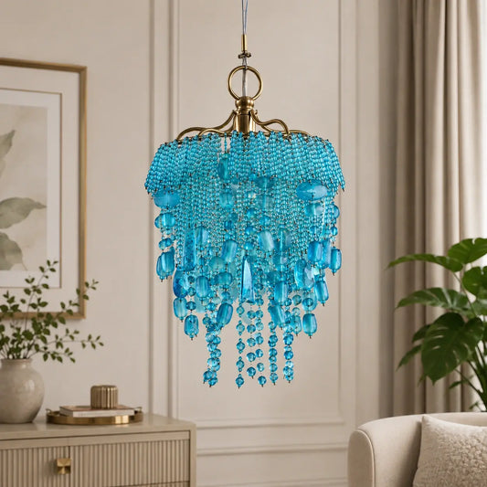 Nora Turquoise Mini Chandelier - ILLUMEA.