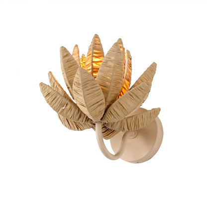 Rafia Flower Wall Lamp