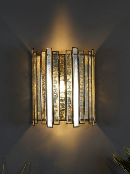 Staggered Brass Wall Lamp - Small
