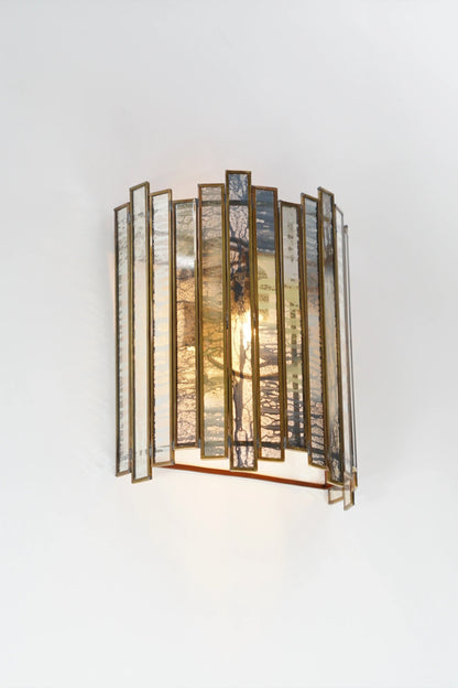 Staggered Brass Wall Lamp - Small