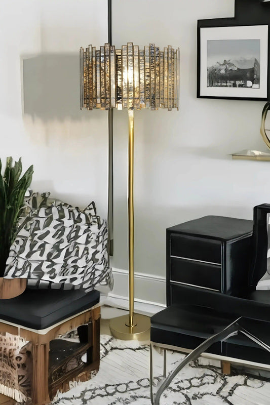 Staggered floor lamp featuring modern design, perfect lighting solution for elegant interiors and contemporary decor