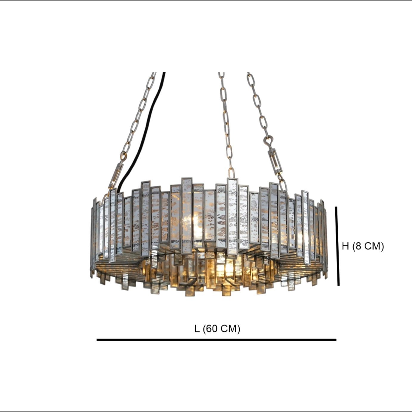 Staggered Ring Chandelier Antique - ILLUMEA - ILLUMEALightingSmall