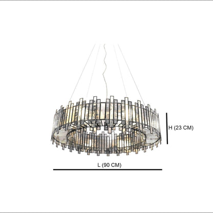 Staggered Ring Chandelier Antique - ILLUMEA - ILLUMEALightingMedium