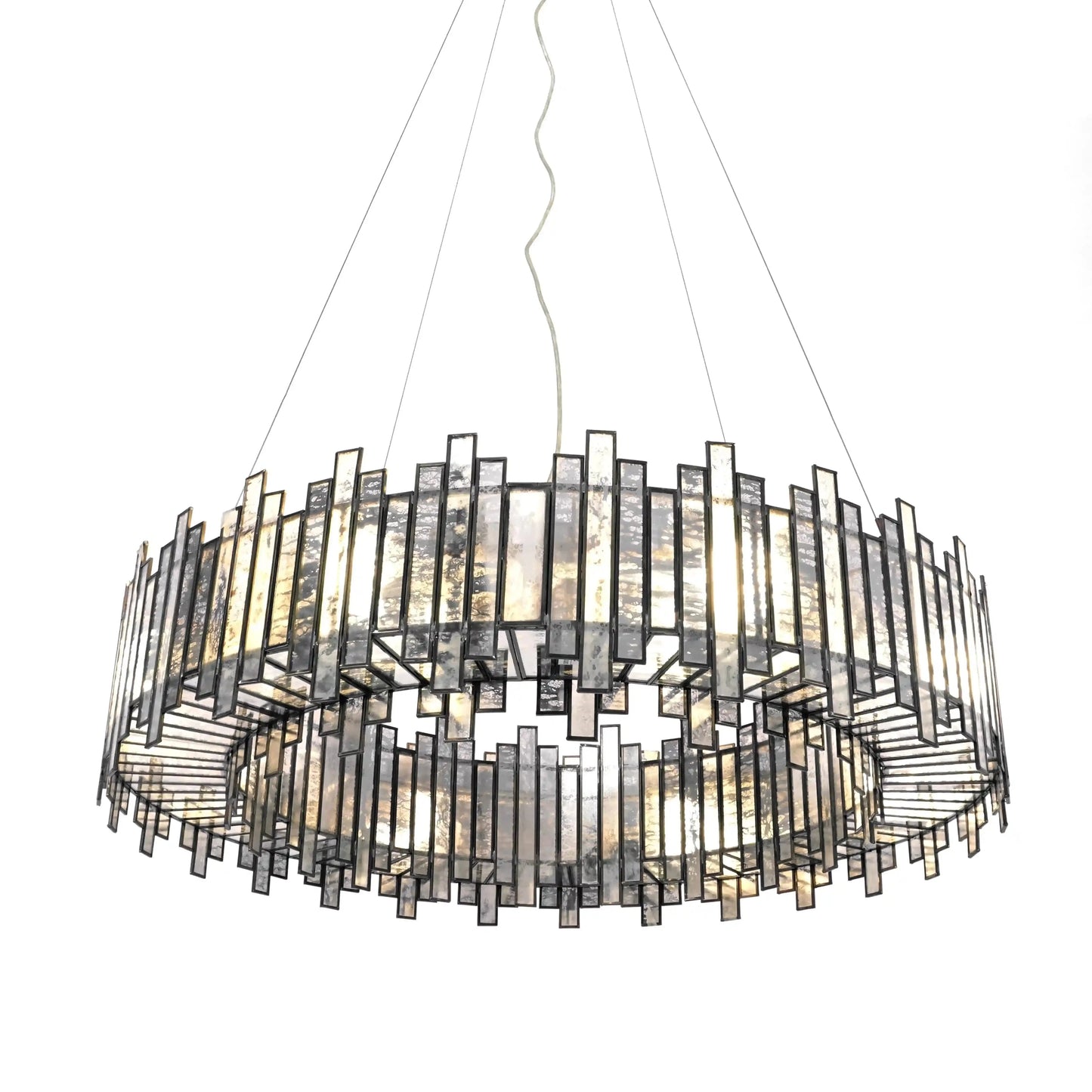 Staggered Ring Chandelier Antique - ILLUMEA - ILLUMEALightingMedium