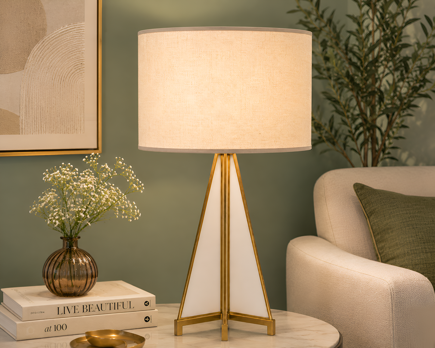 Taper Base Table Lamp | Modern Decorative Lighting - ILLUMEA