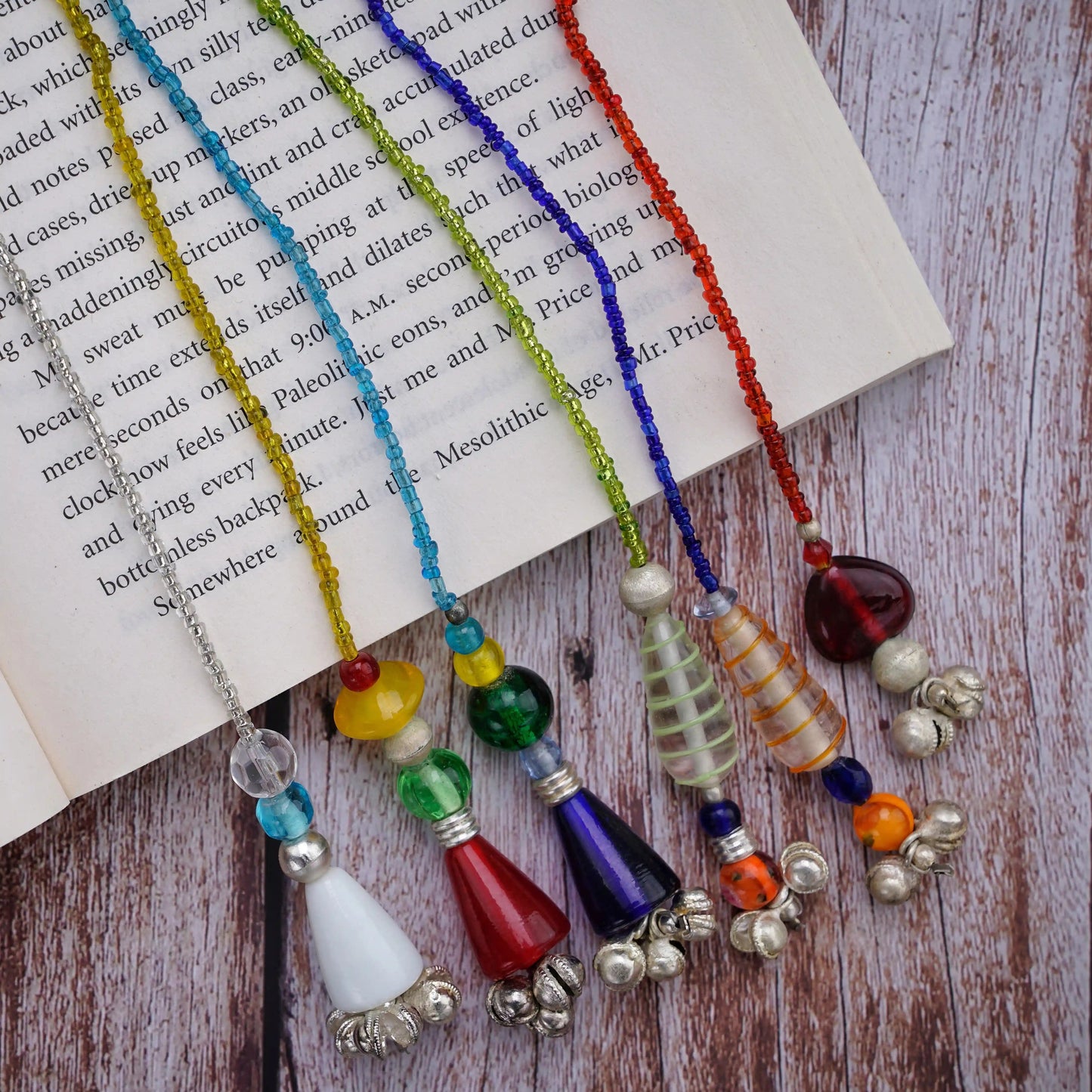 Yellow Glass Beads Handmade Bookmark - ILLUMEABookmark
